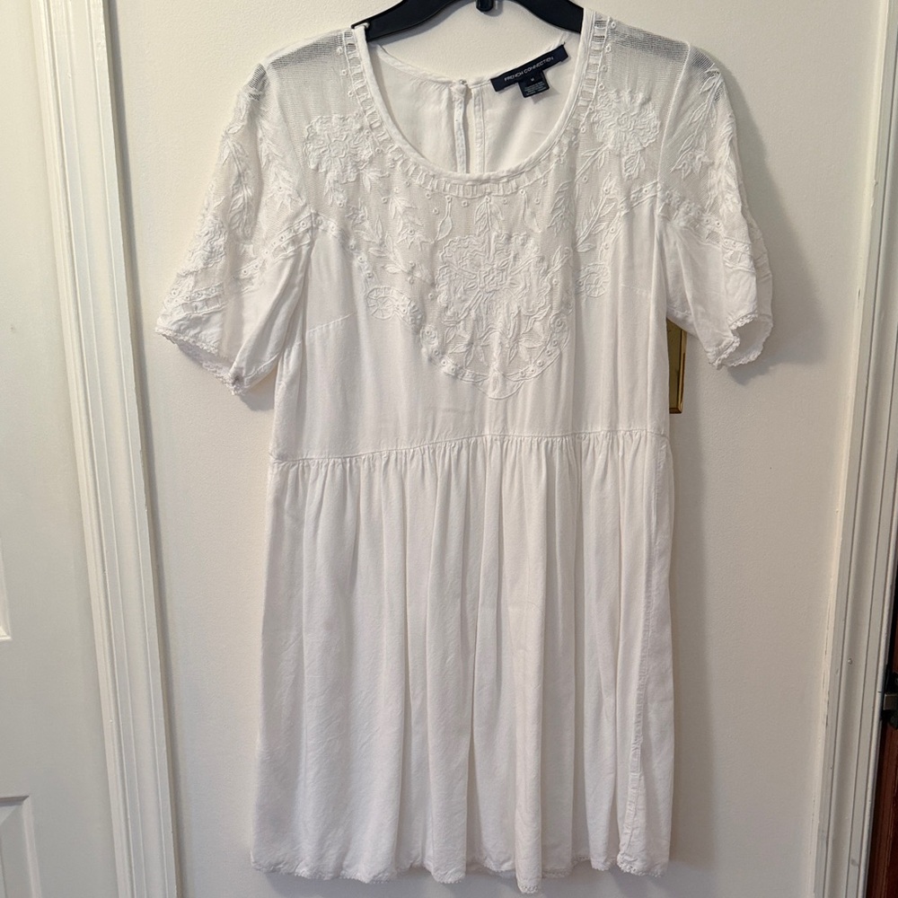 French Connection White Floral Mini Dress